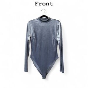 Forever 21 Metallic Silver Bodysuit